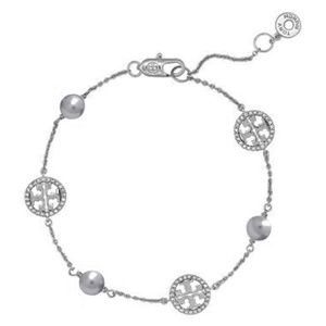 Tory Burch Bracelet Silver Pearl New